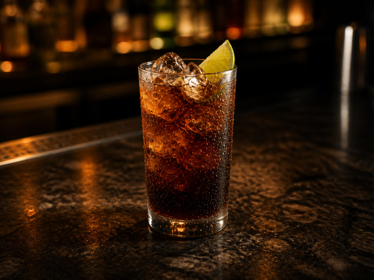 Fernandito cocktail in a highball glass — Cola