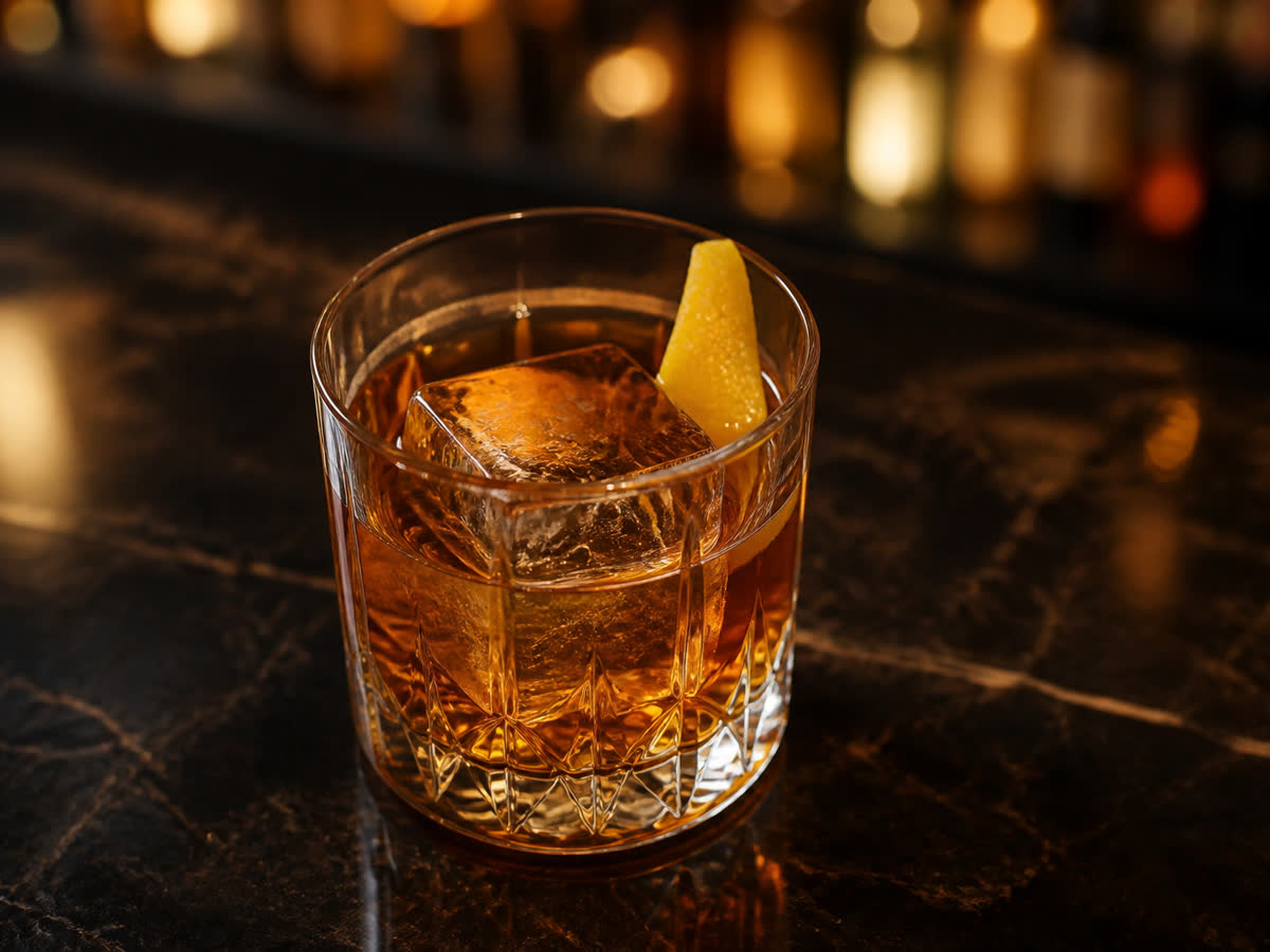 French Connection cocktail in a rocks glass — Amaretto